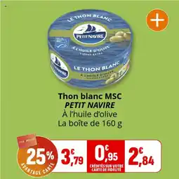 Coccinelle Express Thon blanc msc petit navire offre