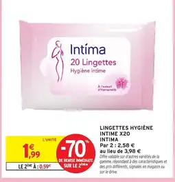 Intermarché Hyper Intima Lingettes hygiène intime x20 offre