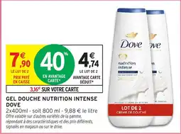Intermarché Hyper Dove Gel douche nutrition intense offre