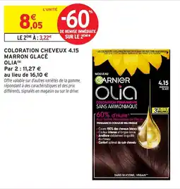 Intermarché Hyper Olia Coloration cheveux 4.15 marron glacé offre