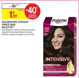 Intermarché Hyper Palette Coloration châtain foncé 800 offre