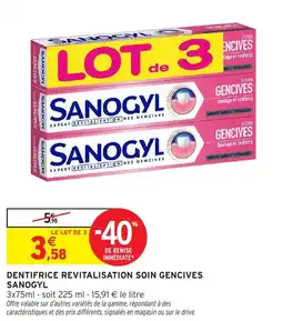 Intermarché Hyper Sanogyl Dentifrice revitalisation soin gencives offre