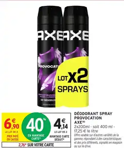 Intermarché Hyper Axe Déodorant spray provocation offre