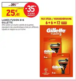 Intermarché Hyper Gillette Lames fusion 6+6 offre