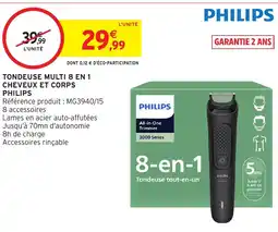 Intermarché Hyper Philips Tondeuse multi 8 en 1 cheveux et corps offre