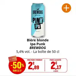 Coccinelle Express Bière blonde ipa punk brewdog offre