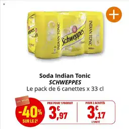 Coccinelle Express Soda indian tonic schweppes offre