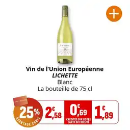 Coccinelle Express Vin de l'union européenne lichette offre
