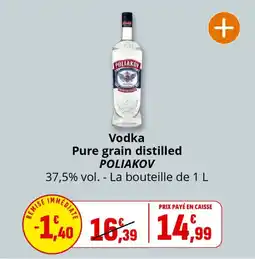 Coccinelle Express Vodka pure grain distilled poliakov offre