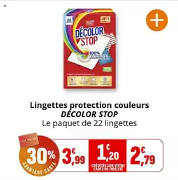 Coccinelle Express Lingettes protection couleurs décolor stop offre