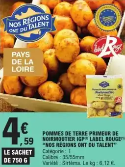 E.Leclerc Express Pommes de terre primeur de noirmoutier igp label rouge nos régions ont du talent offre