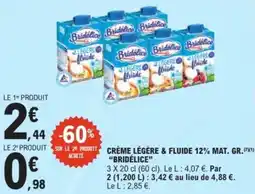 E.Leclerc Express Crème légère & fluide 12% mat. gr. bridélice offre