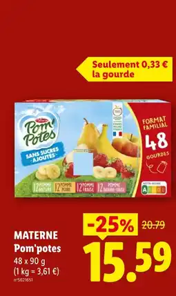 Lidl MATERNE Pom'potes offre