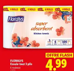 Lidl FLORALYS Essuie-tout 3 plis offre