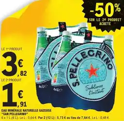 E.Leclerc Express Eau minérale naturelle gazeuse san pellegrino offre