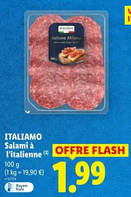 Lidl ITALIAMO Salami à l'italienne offre