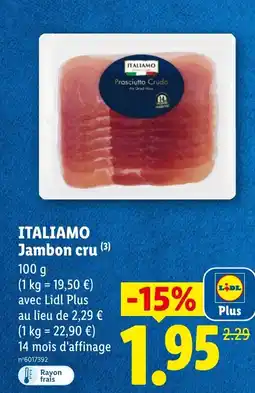 Lidl ITALIAMO Jambon cru offre