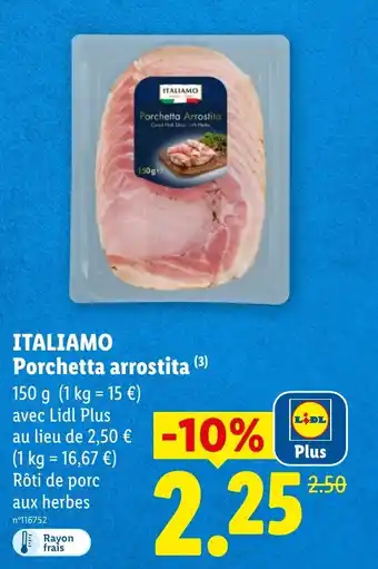 Lidl ITALIAMO Porchetta arrostita offre
