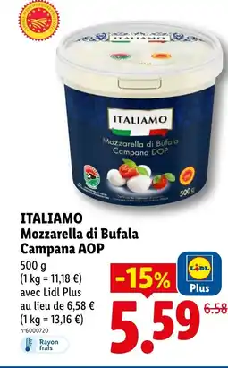 Lidl ITALIAMO Mozzarella di Bufala Campana DOP offre