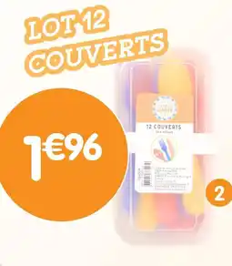 b&m Joyful summer set de 12 couverts en plastique offre