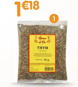 b&m Epice d'or thym entier offre