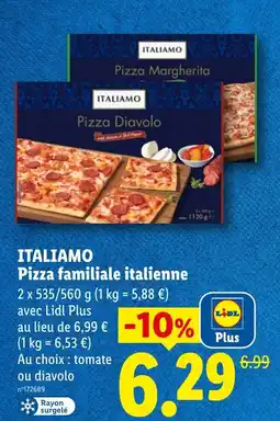 Lidl ITALIAMO Pizza familiale italienne offre