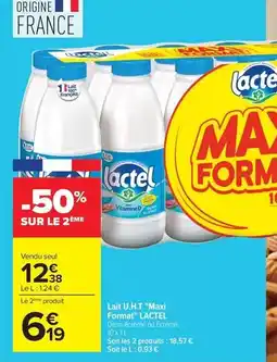 Carrefour Market Lactel - lait u.h.t moxix format offre