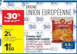 Carrefour Market Carrefour - cheddar râpé offre