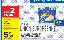 Carrefour Market Carrefour - mozzarella maxi pack offre
