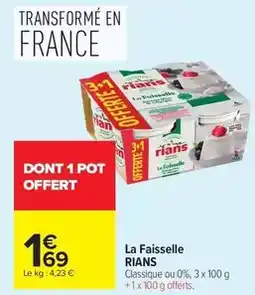 Carrefour Market Rians - la faisselle offre