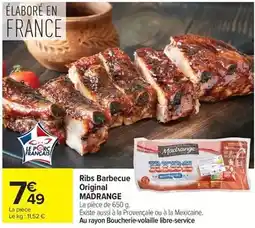 Carrefour Market Madrange - ribs barbecue original offre
