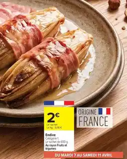 Carrefour Market Avril - endive offre
