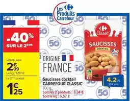 Carrefour Market Carrefour - saucisses cocktail offre