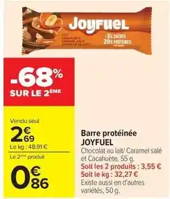 Carrefour Market Barre protéinée offre