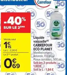 Carrefour Market Carrefour - liquide vaisselle eco planet offre
