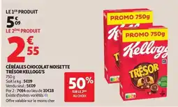 Auchan Supermarché Kellogg's - céréales chocolat noisette offre