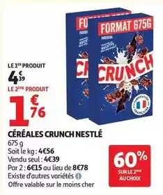 Auchan Supermarché Nestlé - céréales crunch offre