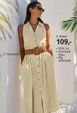 Helline 55% lin ceinture tissu offre