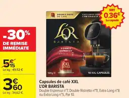 Carrefour Market Capsules de café xxl l'or barista offre
