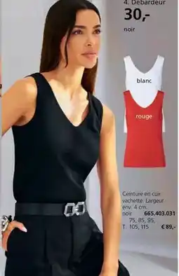 Helline Ceinture en cuir vactiette offre