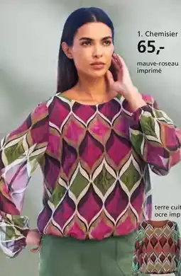 Helline Chemisier maque-roseau imprimé offre