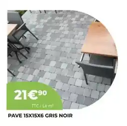 BigMat Pave 15x15x6 gris noir offre