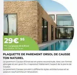 BigMat Plaquette de parement orsol de causse ton naturel offre