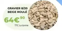 BigMat Gravier 8/20 beige roulé offre