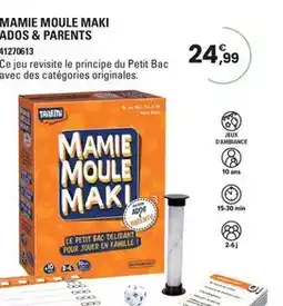 JouéClub Mamie moule maki - ados & parents offre