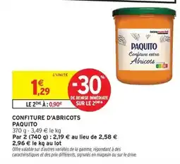 Intermarché Express Paquito - confiture d'abricots offre