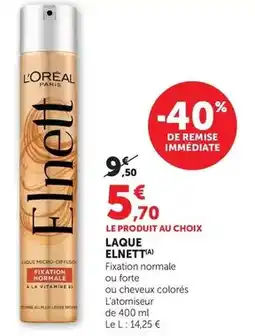 Hyper U L'oréal - laque elnett offre
