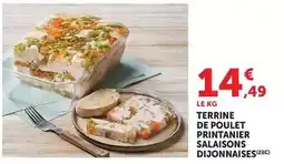 Hyper U Salaisons dijonnaises - terrine de poulet printanier offre