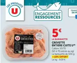 Hyper U U - crevette entiere cuite offre