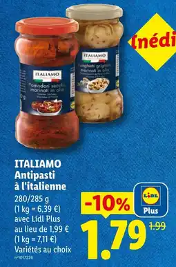 Lidl ITALIAMO Antipasti à l'italienne offre